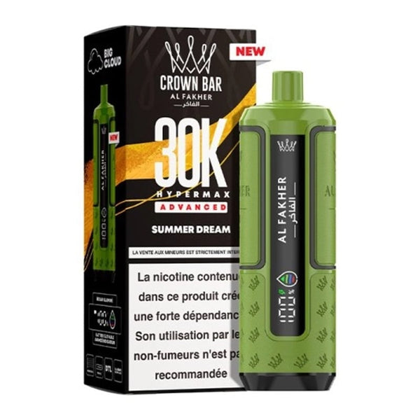 Puff Crown Bar HyperMax Advanced 30K Summer Dream - Al Fakher - Al Fakher - Cigarette Électronique & Vape | Alliancetech.fr