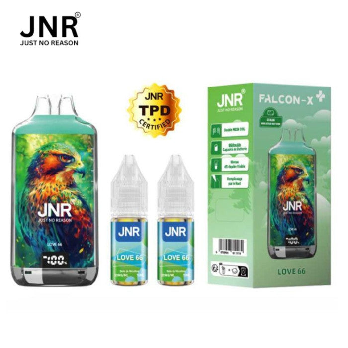 Puff JNR Falcon X Plus Love 66 - cigarette électronique rechargeable