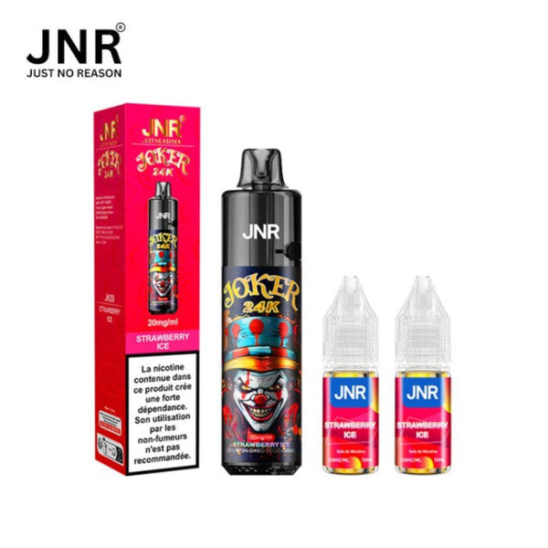 Puff JNR Rechargeable Strawberry Ice 24k Joker - cigarette électronique rechargeable