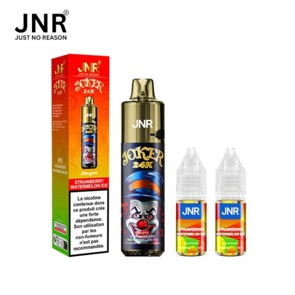 Puff JNR Rechargeable Strawberry Watermelon Ice 24k Joker - cigarette électronique rechargeable