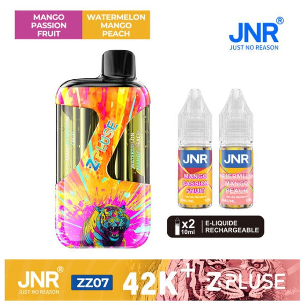 Puff JNR Z Pluse 42K+ Mango Passion Fruit & Watermelon Mango Peach - cigarette électronique rechargeable