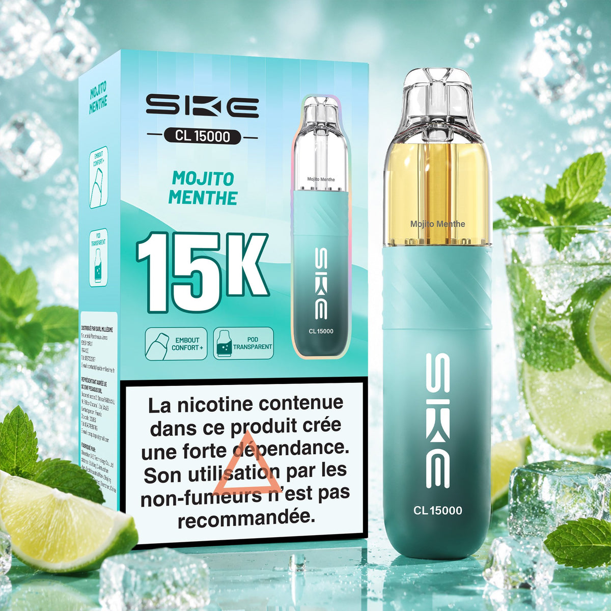 Puff SKE CL15000 15K - Mojito Menthe - 10 mg
