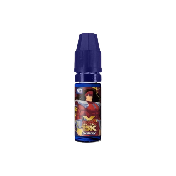 E-liquide Shigeri Sel de Nicotine 10ml XFighter 15K Fighter Fuel - saveurs grenade, fraise sauvage, kiwi, fraîcheur