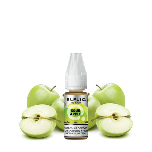 E-liquide Elfliq by Elfbar Sour Apple - Nic Salt 10ml - Sel de nicotine 10mg et 20mg