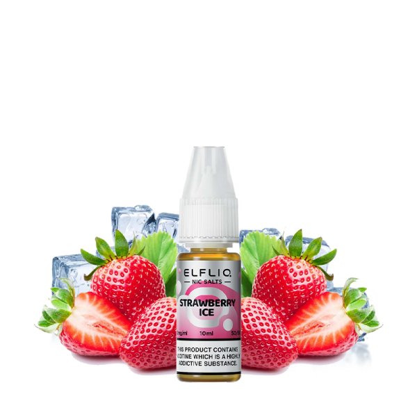 E-liquide Elfliq by Elfbar Strawberry Ice - Nic Salt 10ml - Sel de nicotine 10mg et 20mg