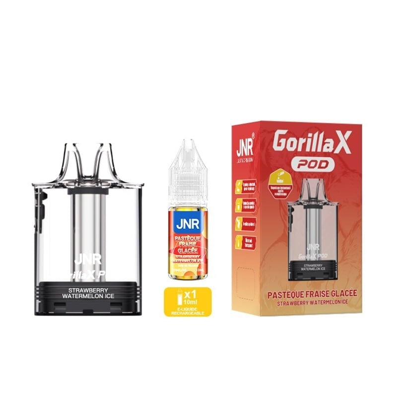 Cartouche Gorilla X 2ml + e-liquide 10ml JNR - Strawberry Watermelon Ice
