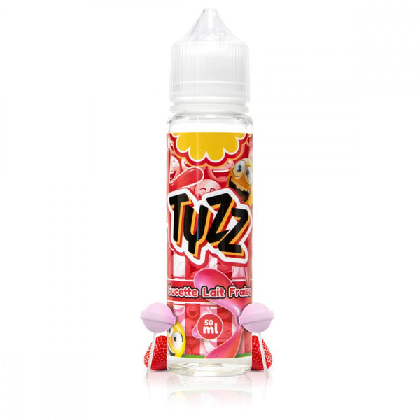 Sucette Lait Fraise 50ml - Tyzz - E-liquide 50ml 0mg Tyzz