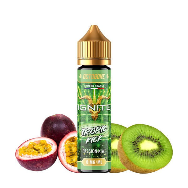 E-liquide Tropic Kick 50ml Octogone Ignite - saveurs fruit de la passion, kiwi