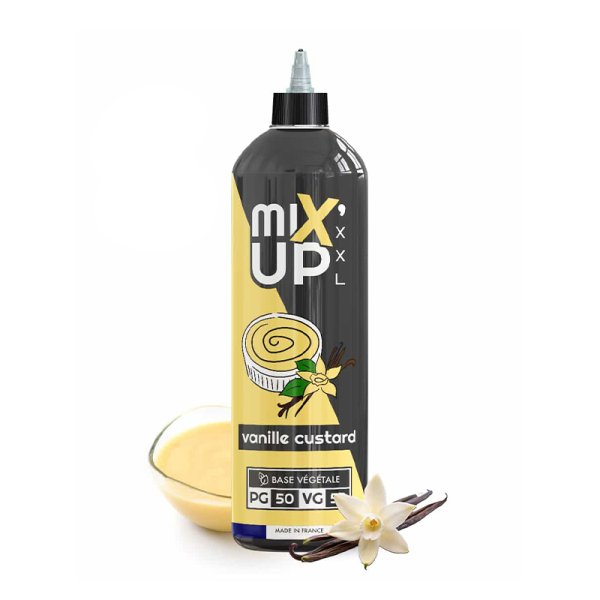 E-Liquide Mixup XXL Vanille Custard 1 litre 0mg - Sans Nicotine, Base 50/50 | Alliancetech.fr