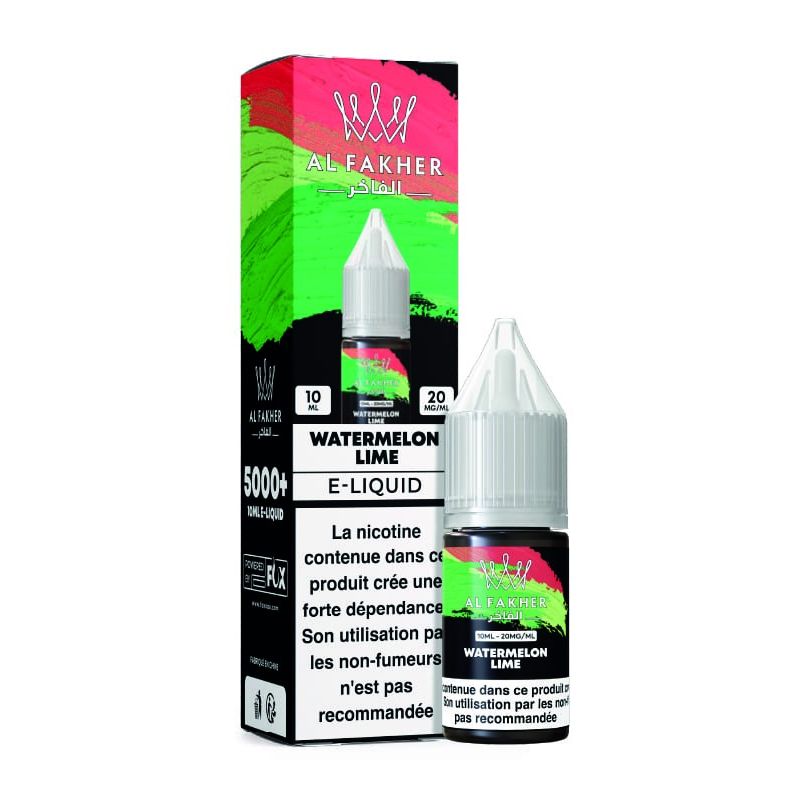 E-liquide Watermelon Lime Al Fakher - saveurs pastèque citron vert, sel de nicotine 20mg 10ml