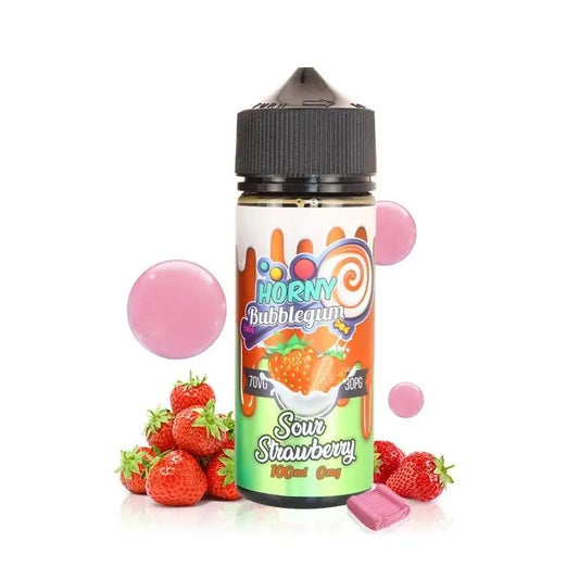 Sour Strawberry Bubblegum 100 ml - Horny Flava - Alliancetech.fr