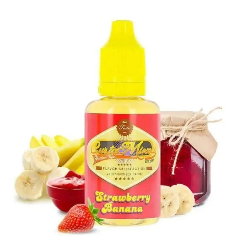 Strawberry Banana Concentré 30 ml - Customixed - Alliancetech.fr